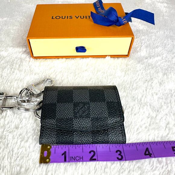 Louis Vuitton Damier Graphite key holder, fob holder keychain or cufflinks case - Picture 7 of 10